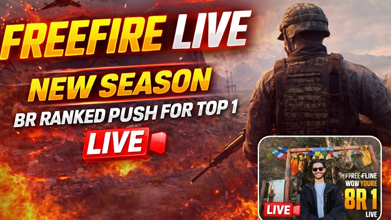 New season Br ranked push for top 1 live #freefire