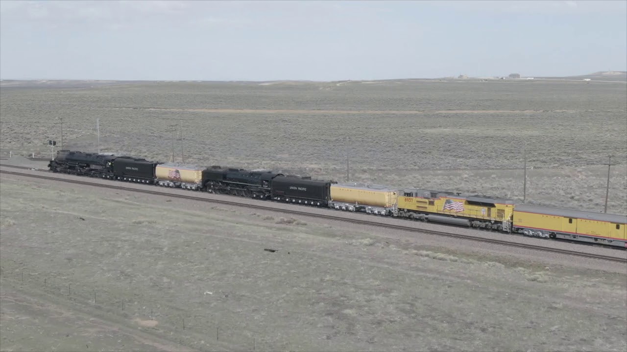 Raw / Unedited Drone footage of UP 4014 / 844 near Creston WY