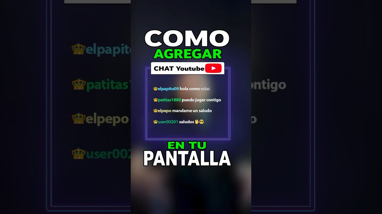 COMO MOSTRAR  EL CHAT de YouTube EN VIVO | Tutorial