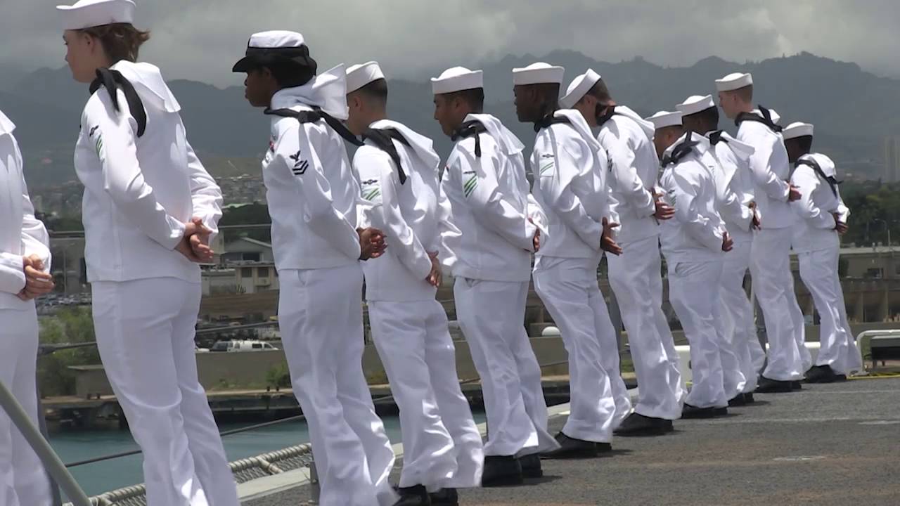 Stock Footage of USS America entering Pearl Harbor