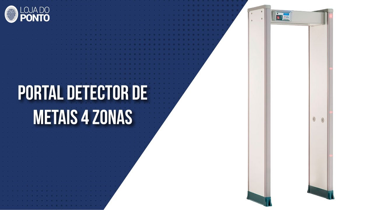 Portal detector de metais 4 zonas