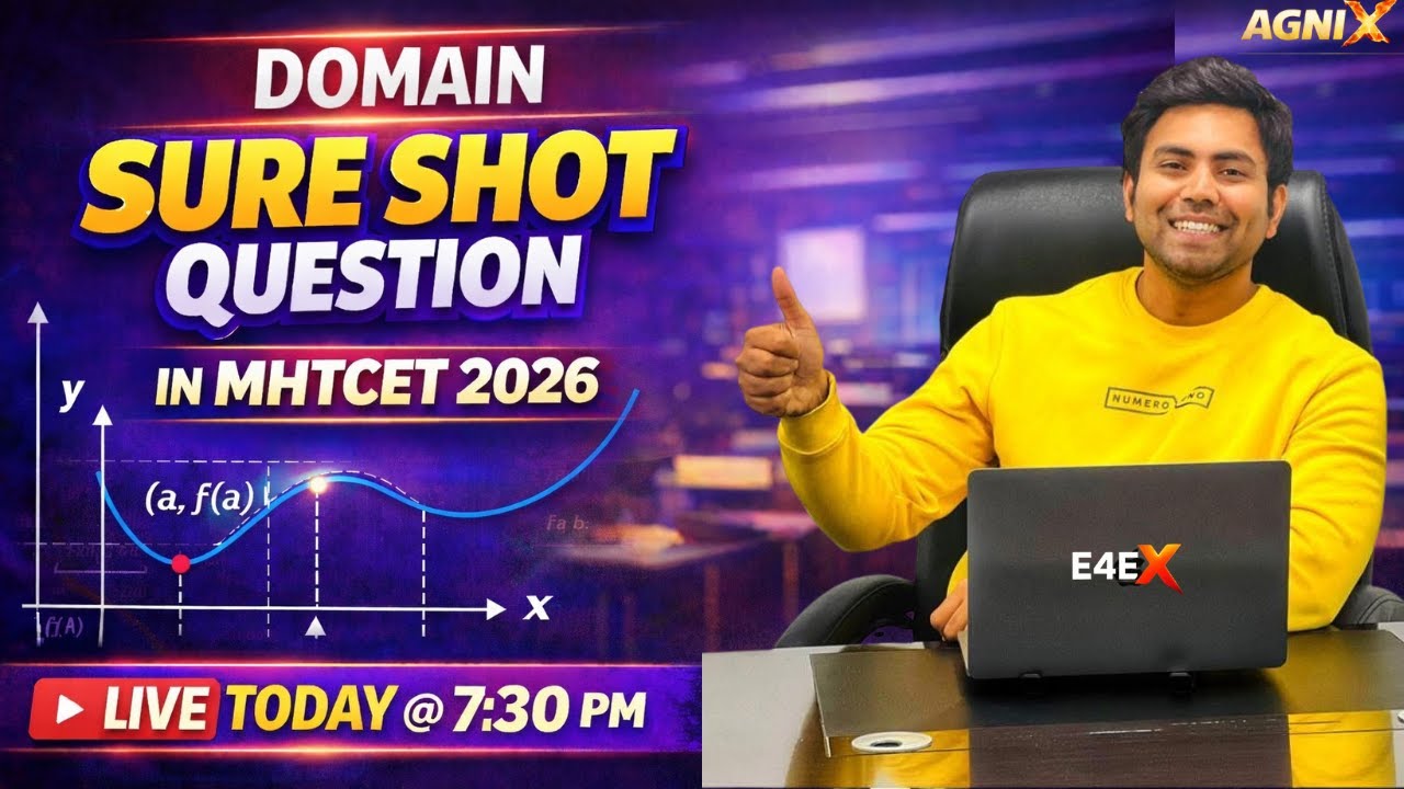 Domain of Functions | MHT-CET 2026 | Live @7.30 pm Practice  & Solutions | AGNIX