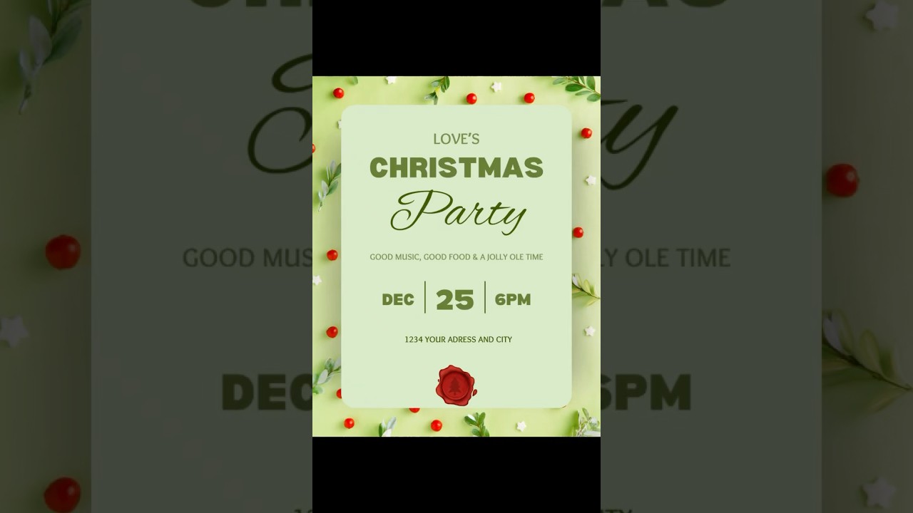 How to create Christmas/ Holiday/ Festive event flyers on Canva. #canvatutorial #canva #canvadesign