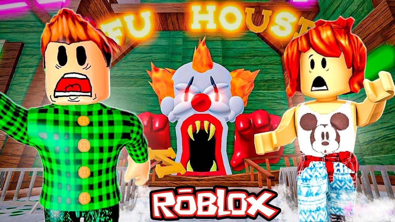 Roblox - ESCAPAMOS DO PARQUE DE DIVERSÕES DO TERROR ( Escape The Carnival of Terror Obby )