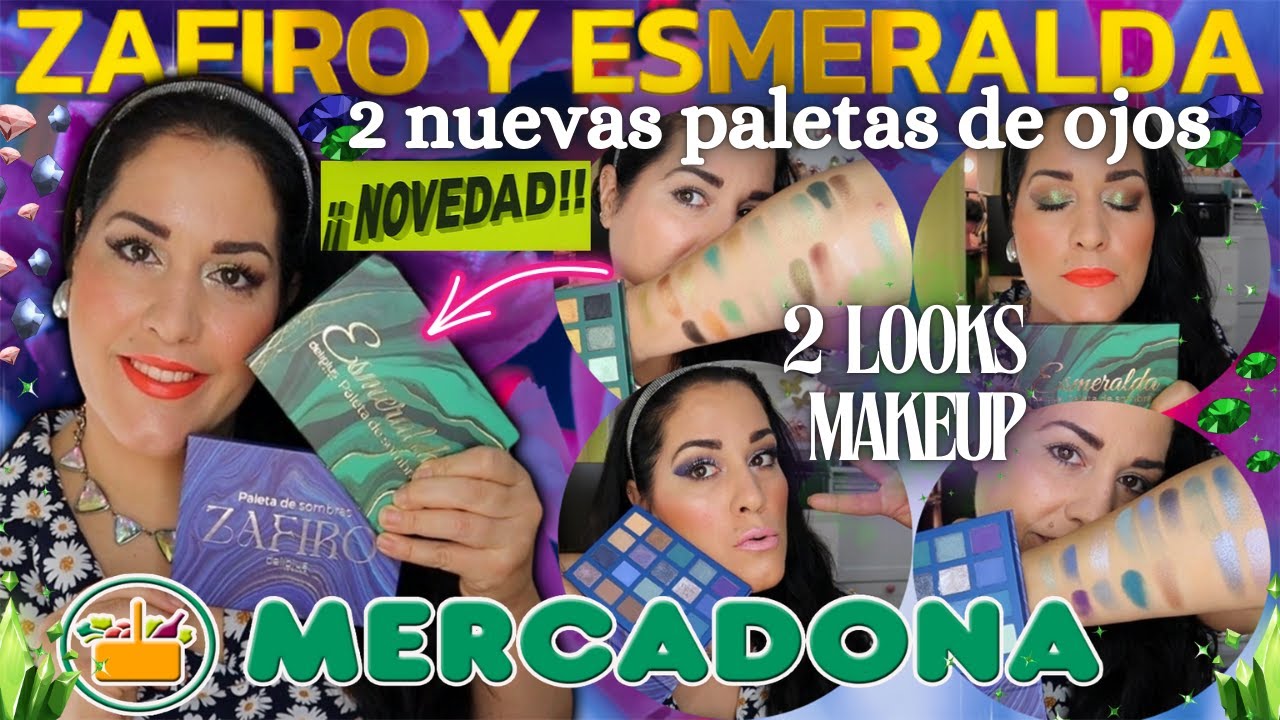 🔥💎NOVEDADES MERCADONA🔥💎PALETAS ESMERALDA🐸Y ZAFIRO🦋+2 LOOKS Y SORTEO DE ELLAS