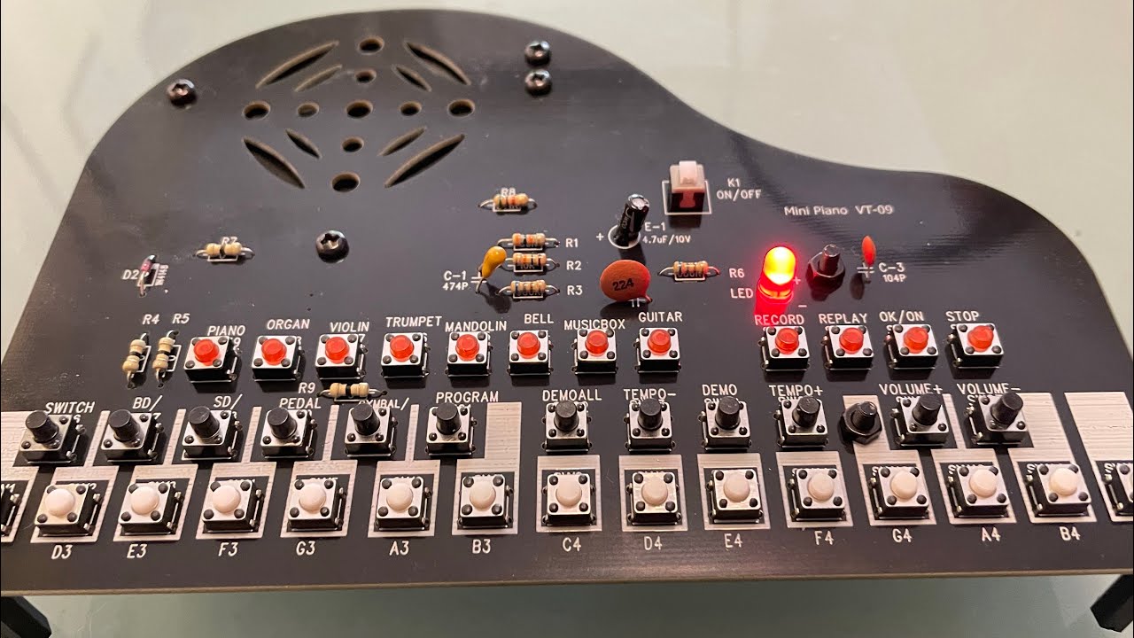 VOGURTIME DIY Piano Soldering Project Kit &mdash; Final Presentation | ENT&mdash;1203: Live Electricity