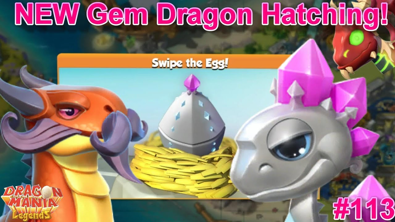 NEW GEM DRAGON HATCHING + STACHE + MYSTIC! - Dragon Mania Legends #113