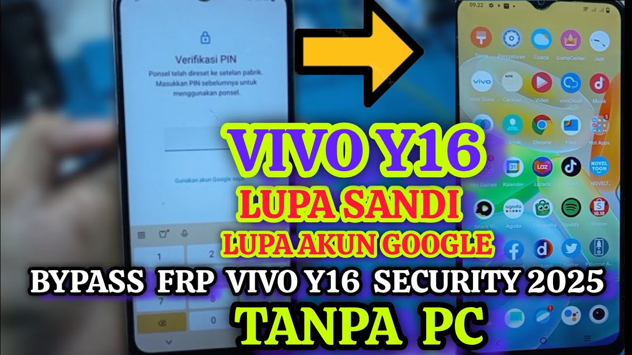 BYPASS FRP VIVO Y16 NEW SECURITY 2025 TANPA PC || SOLUSI VIVO Y16 LUPA SANDI,POLA & AKUN GOOGLE.!!!!