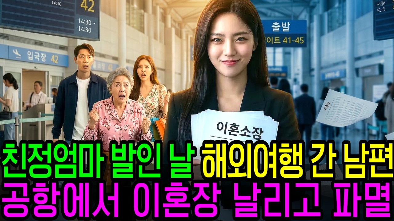 친정엄마 발인 날 해외여행 간 남편과 시어머니, 공항에서 이혼장 날리고 파멸시켰습니다ㅣ사연ㅣ고부사연ㅣ부부사연ㅣ이혼사연ㅣ며느리복수