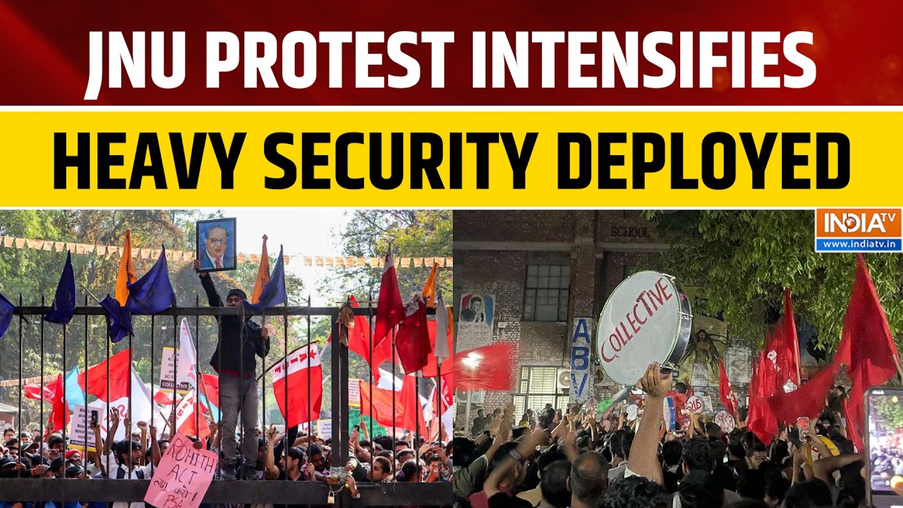 JNU Students Protest Over UGC Regulations, Delhi Police Deploy Heavy Security on Campus