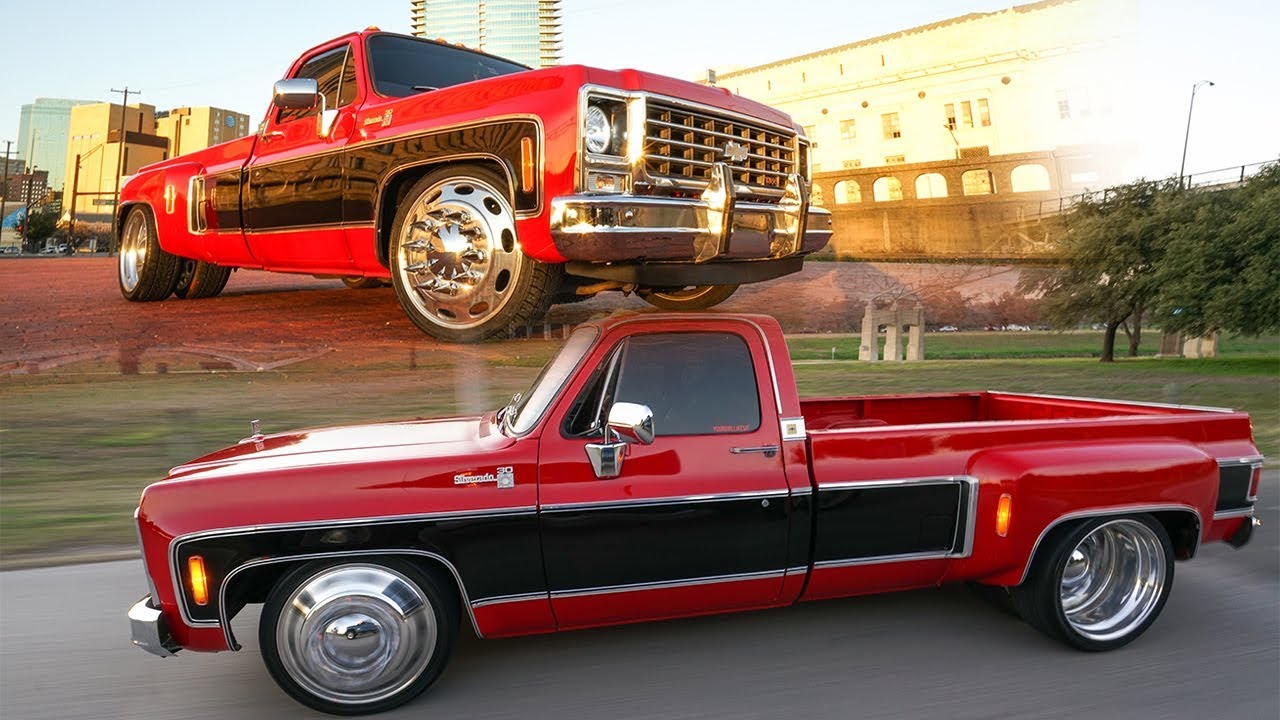Classic 1979 C30 Single Cab Dually LS Swapped on 22 Alcoas cruises in Fort Worth Texas!