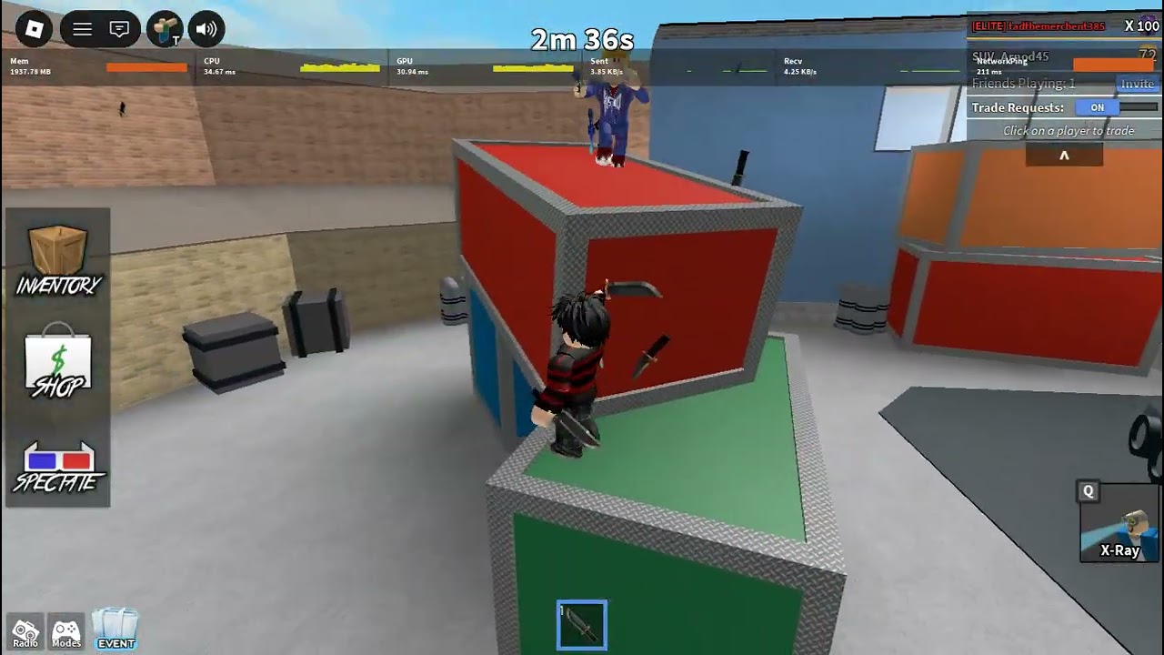 1v1ling my friend in mm2 also (inv tour pls do not beg for godlys or something