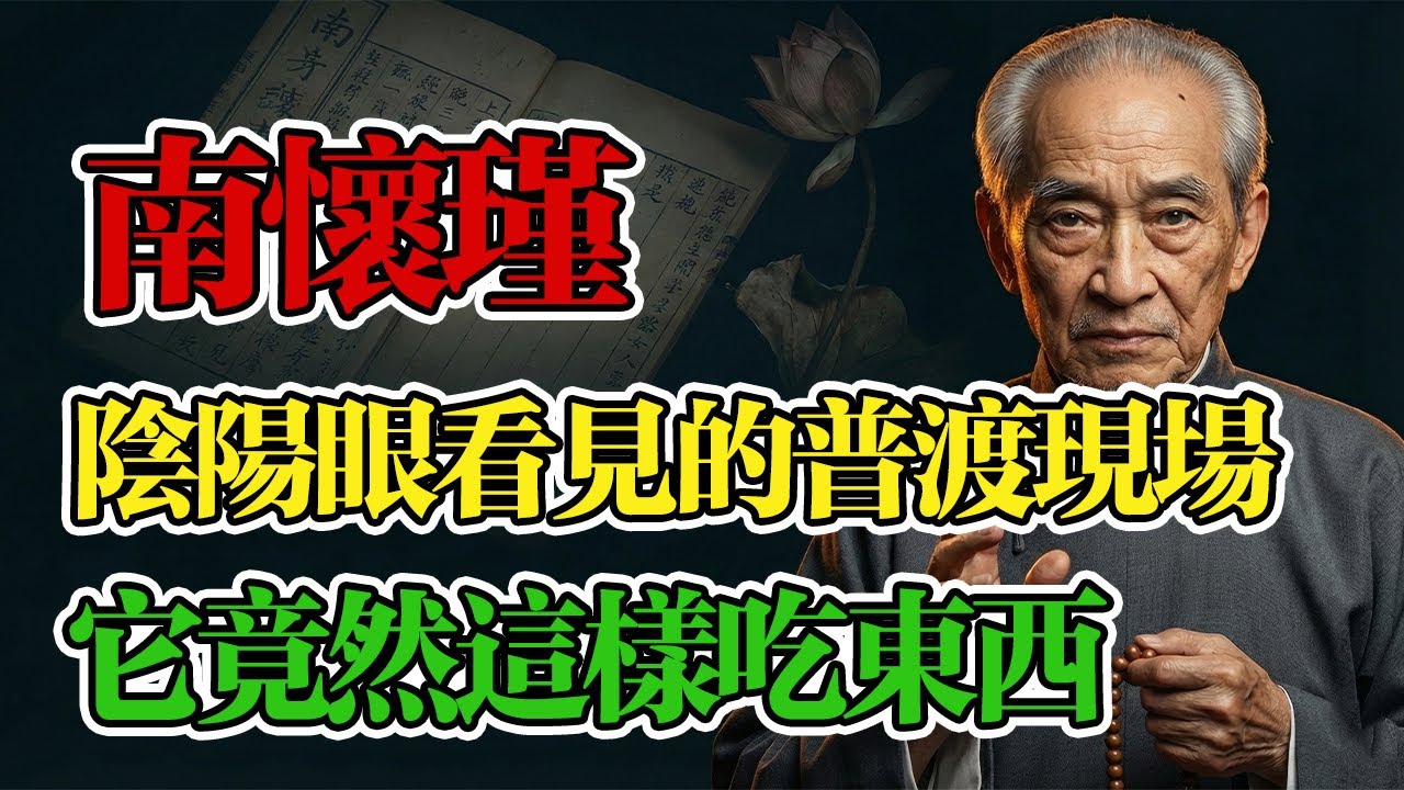 南懷瑾：陰陽眼看見的普渡現場，它竟然這樣吃東西。#南懷瑾 #中元節 #供品禁忌 #因果業力 #家運風水 ＃陰陽眼看見的普渡現場 #中元普渡