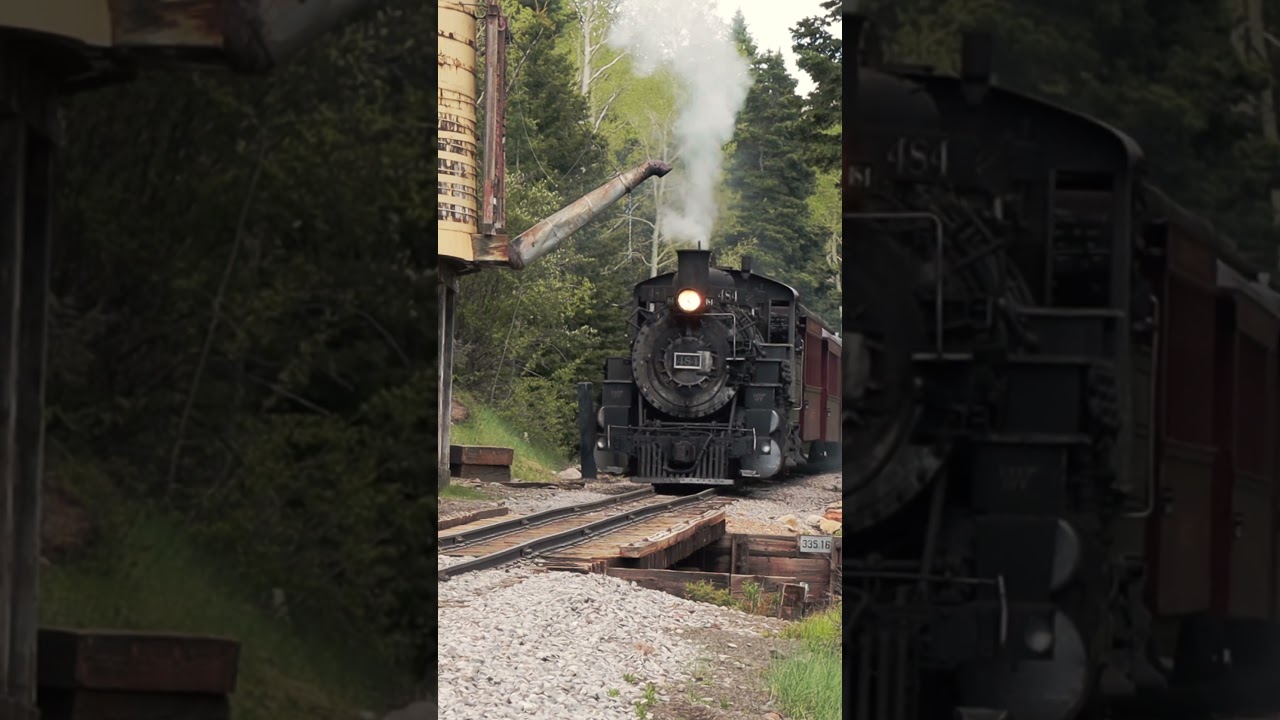 Descending Past Cresco Water Tank D&RGW K-36 #488   #locomotive #train #narrowgauge