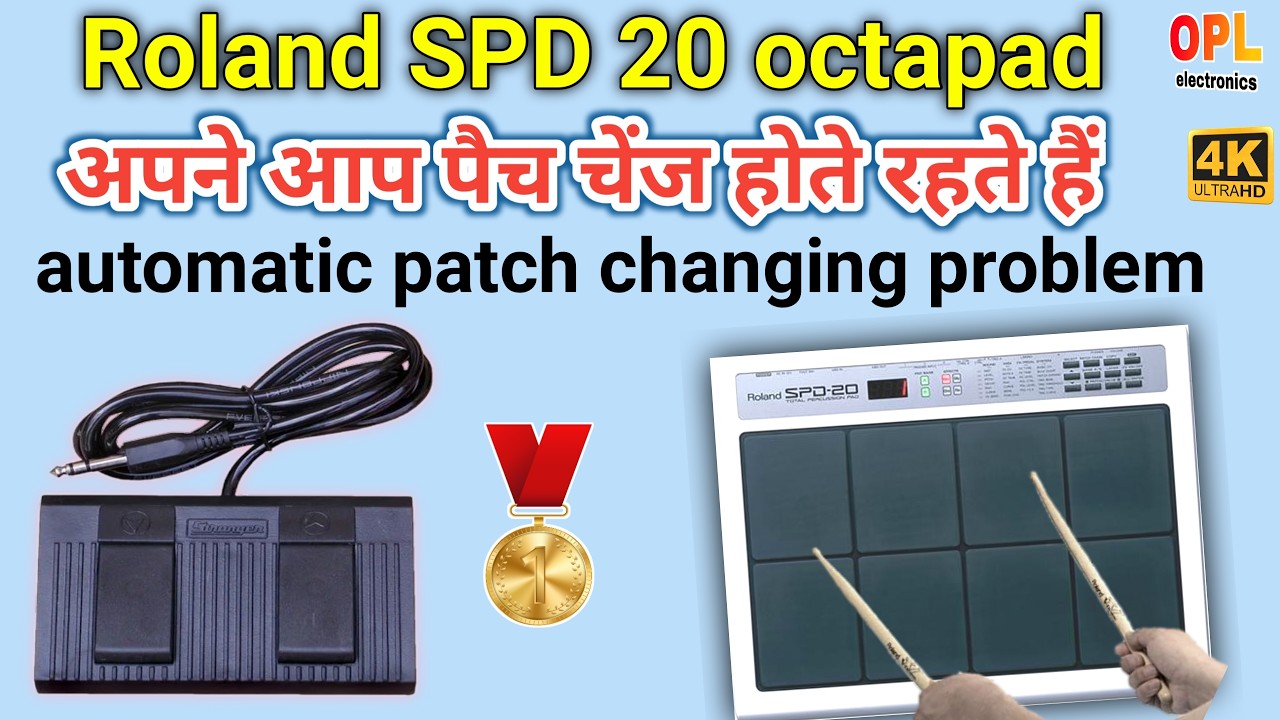 Roland SPD 20 Octa pad Patch Changing Problem And Stranger PSP2 Twin Patch Switch Pedal Repair