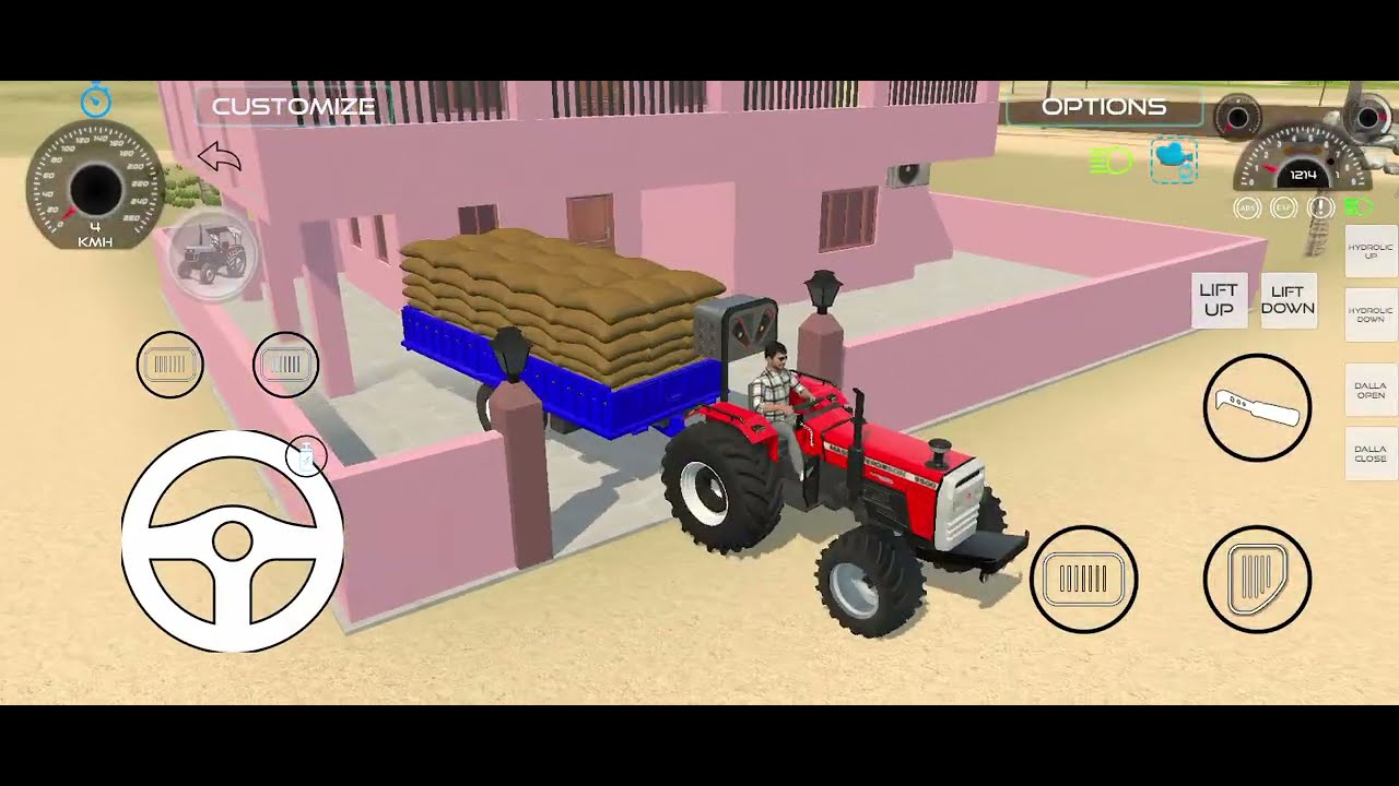 Indian vehicle 3d game me 🎮 tractor 🚜 trolley  ko police ne पकड़  लिया #trending #gaming #viralvideo