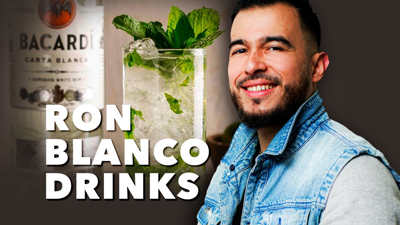 Cocteles con RON BLANCO FACILES de hacer 🍹| #001 COCTELES POPULARES