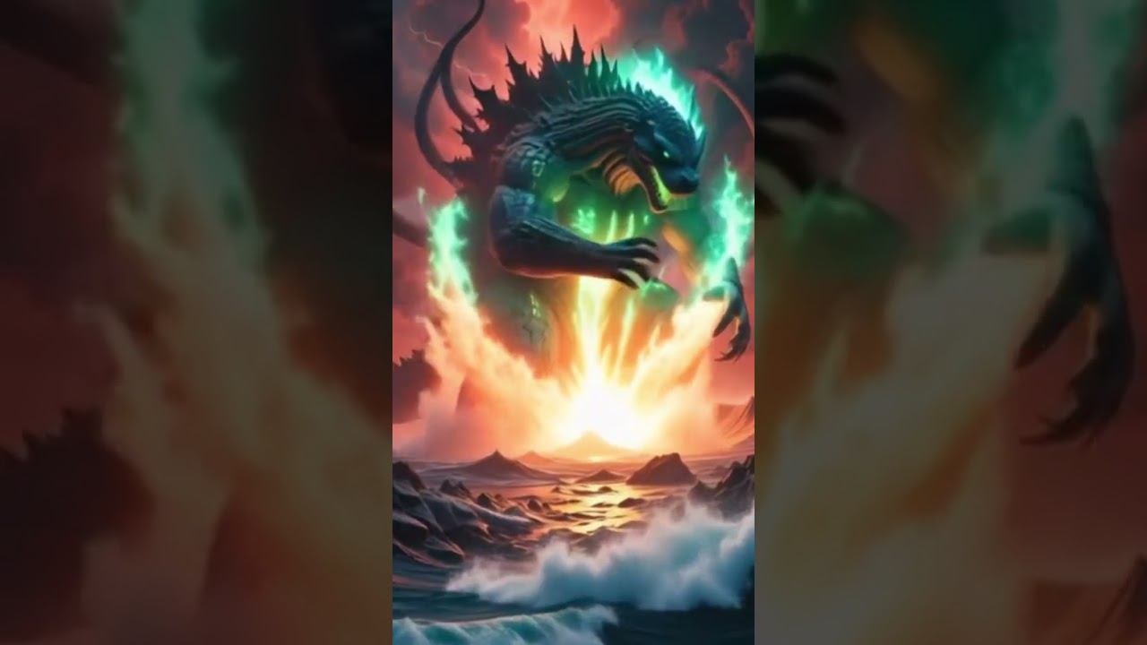 🌊🔥 The abyss has awakened. Bow before the Eldritch Kaiju King #KaijuGod #Godzilla #Cthulhu