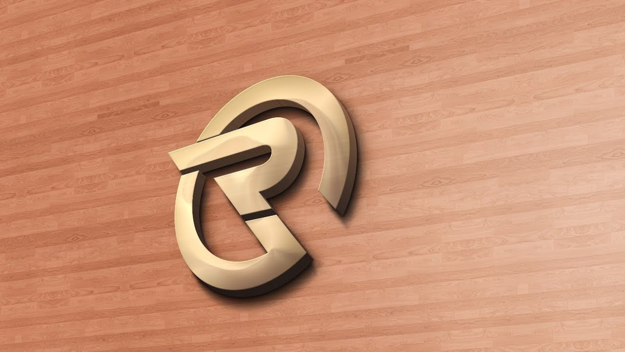 3D Wall Logo Mockup Free Download PSD