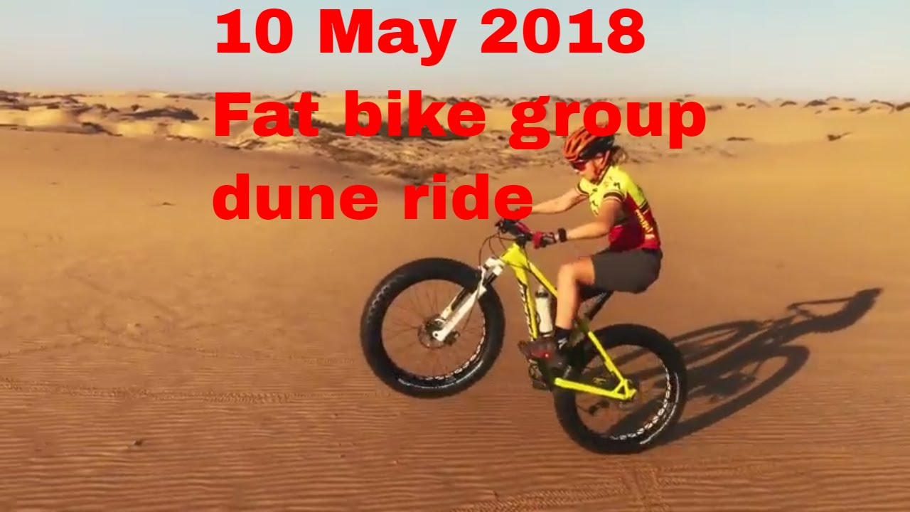 10 May 2018 Fatbike group ride sand dunes at Walvis Bay Namibia