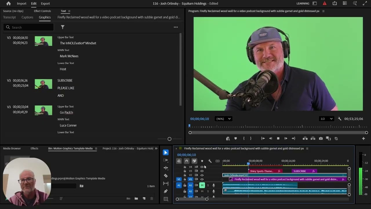How to Edit a TIM Podcast Episode in Premiere Pro (Templates, Lower Thirds, Green Screen, Export)