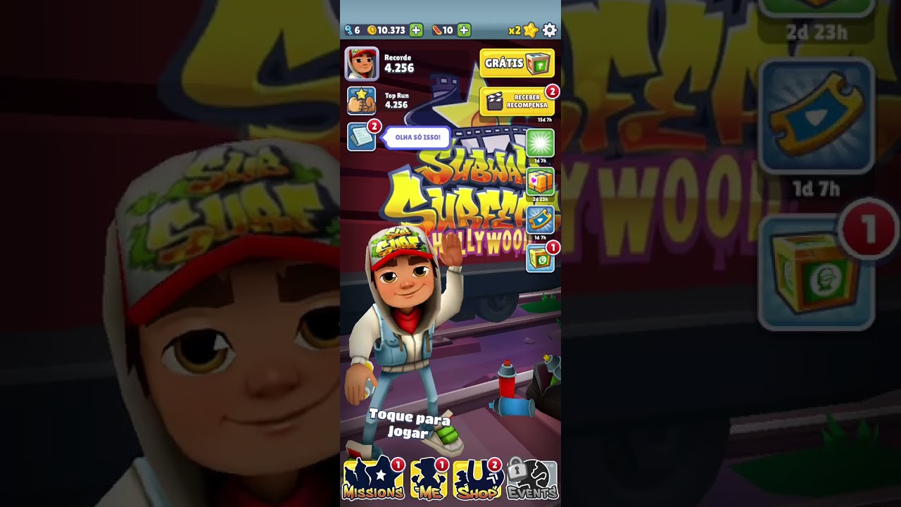 Mais uma vez no subway surfers