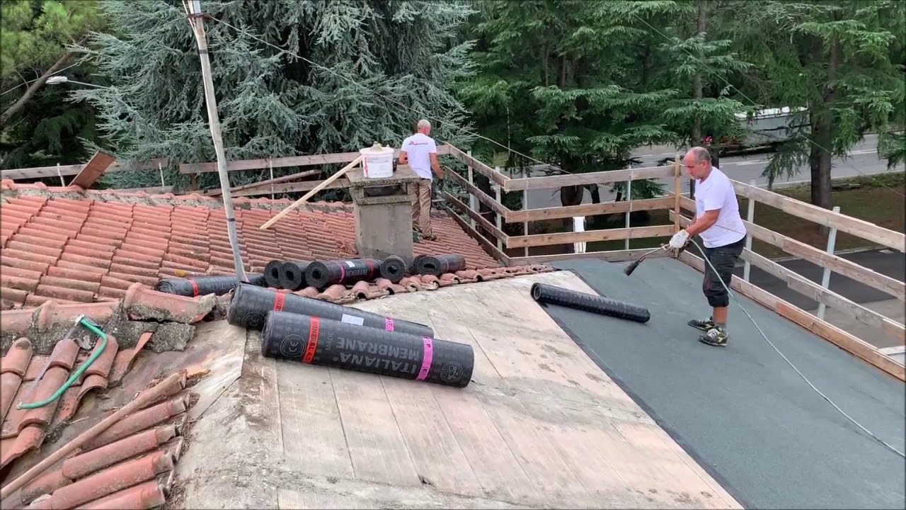 applicazione guaina ardesiata con gas propano liquido