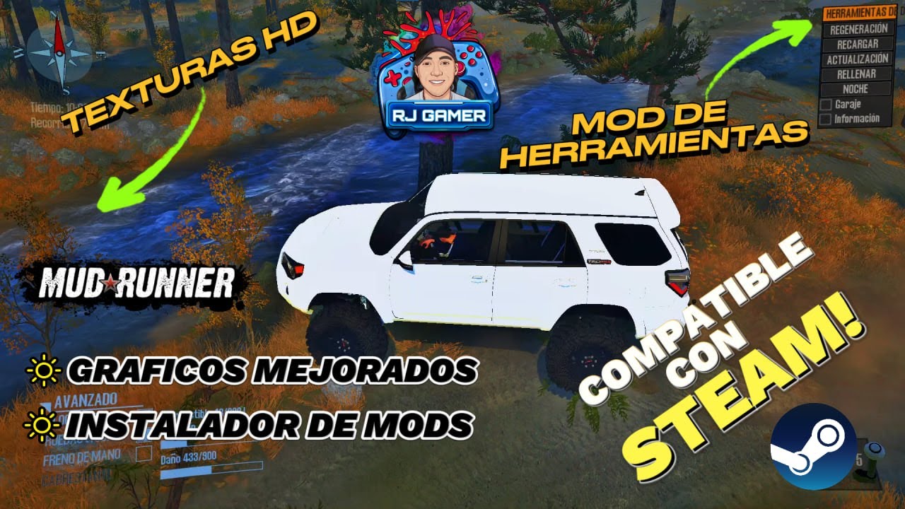 Guía completa con mejoras para MudRunner versión STEAM 😎👌 Gráficos, texturas y más.