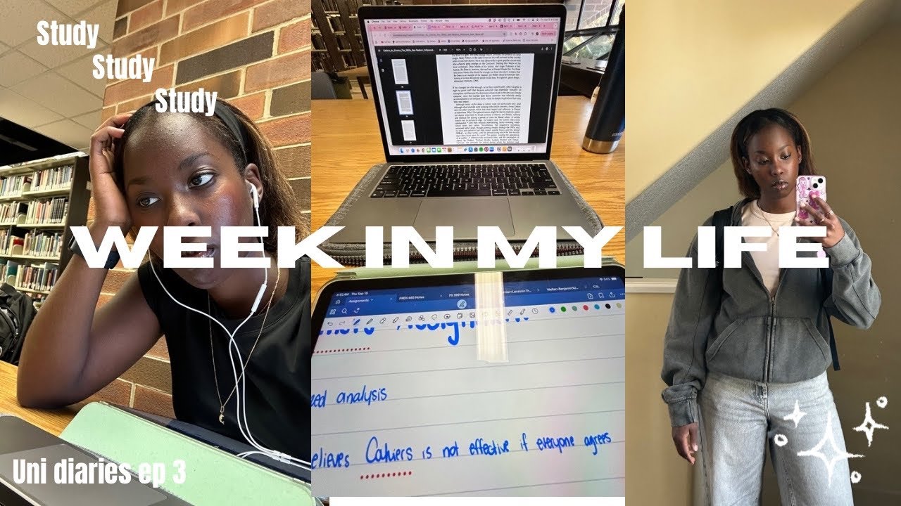 Uni Diaries - Week In My Life | studying, hair struggles, grad party