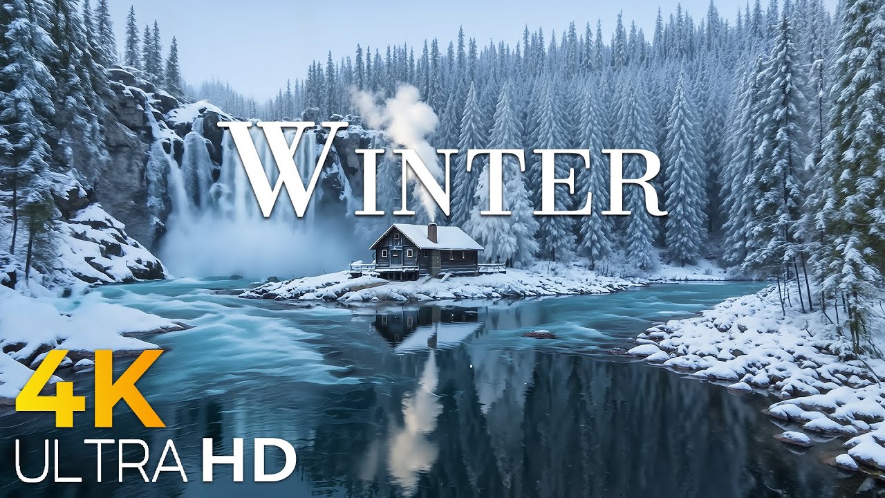 Winter Wonderland 4K ❄️ Snowy Landscapes, Falling Snow & Peaceful Nature Ambience UHD