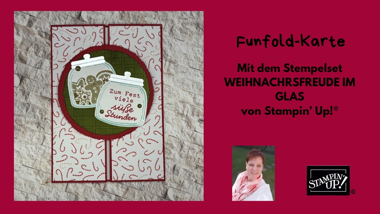 Funfoldkarte mit Schiebeverschluss Weihnachtsfreude im Glas EXCLUSIV ONLINE von Stampin‘ Up!®