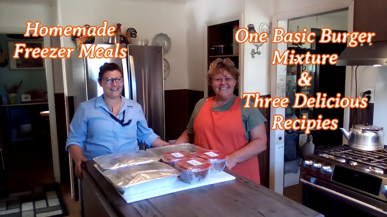 One Basic Burger Mixture & Three Delicious Recipies | Homemade Freezer Meals