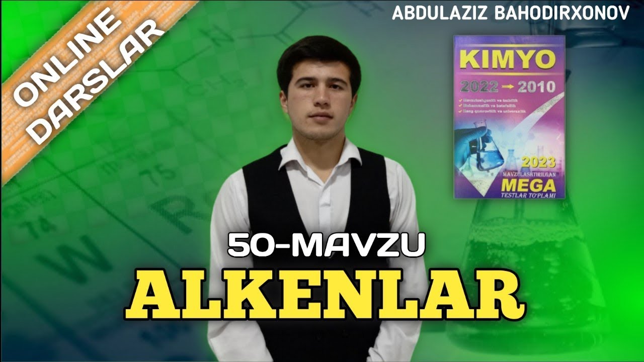 Alkenlar.Mega 2010-2022 yil yechimlari 40 savoldan 60 savolgacha toʻliq yechimlari.