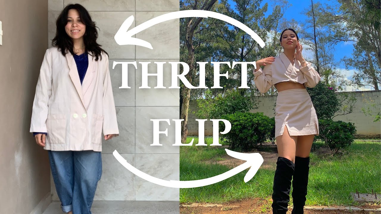Transformando blazer a conjunto- THRIFT FLIP DIY