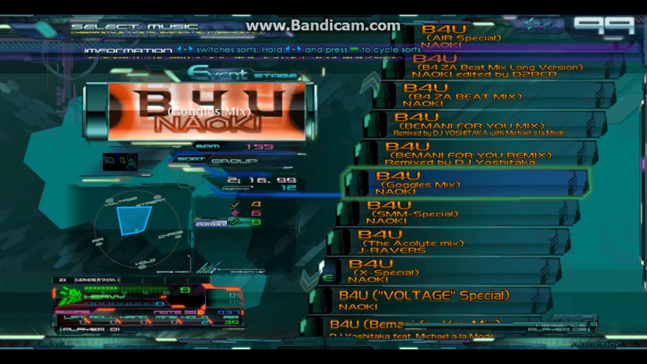 Stepmania All B4U songs