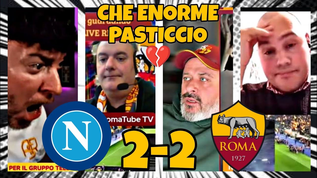 I tifosi della Roma reagiscono delusi al pareggio 2-2 contro il Napoli 💔