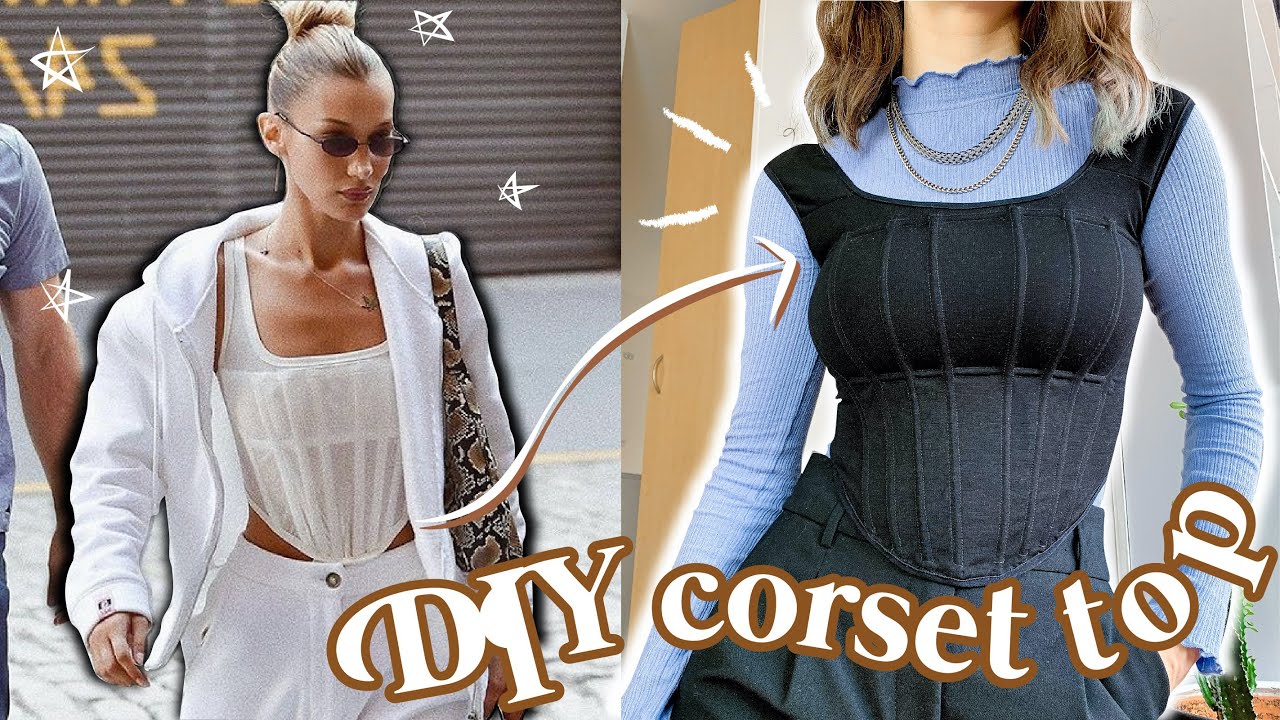 Hice el corsé de Bella Hadid *DIY corset top*
