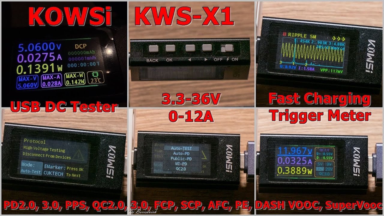 KOWSI KWS-X1 - usb мультиметр. Перевірка протоколів, PD Trigger #українськийконтент #українською