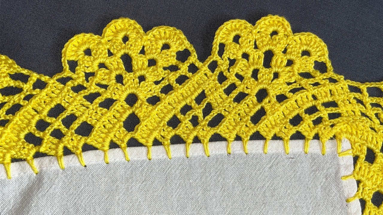👑MARAVILLOSA ORILLA GRANDE PARA MANTELES🧵 PUNTILLAS FACILES 718