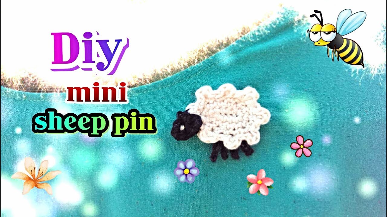 Diy: crochet mini sheep pin