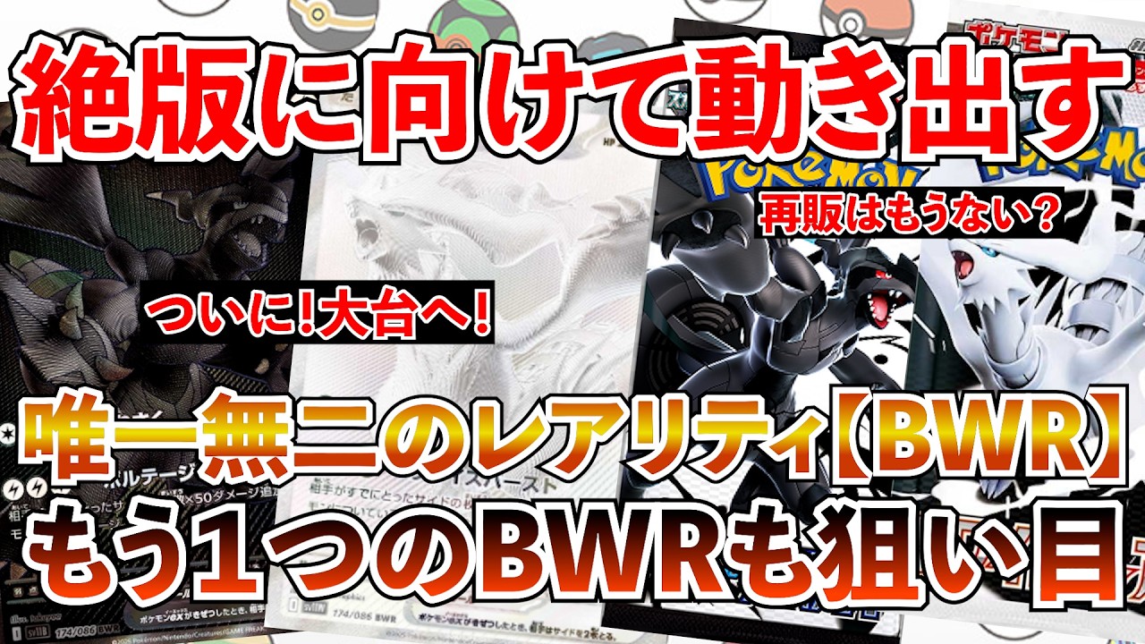 【ポケカ投資】ブラックボルト・ホワイトフレアのBWRが動き出した・・・？絶版に向けて動き出す！！！【ポケカ】【Pok&eacute;mon】【ポケモン】【25th】【30th】【ピカチュウ】【BWR】