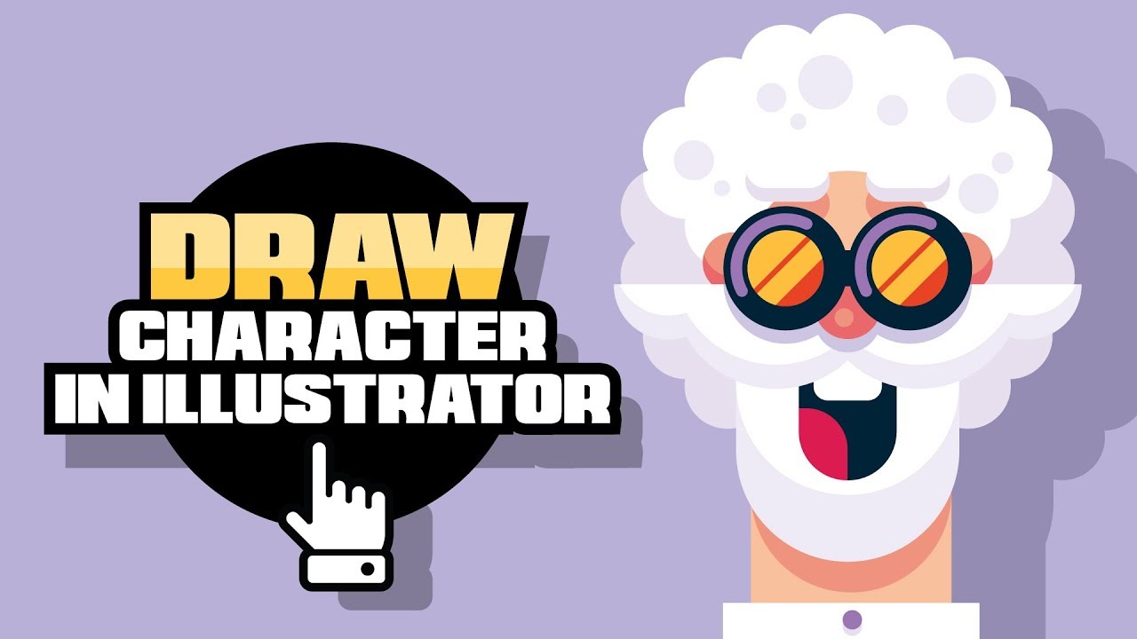 How To Draw A Character In Illustrator - Flat Design Face - Gigantic