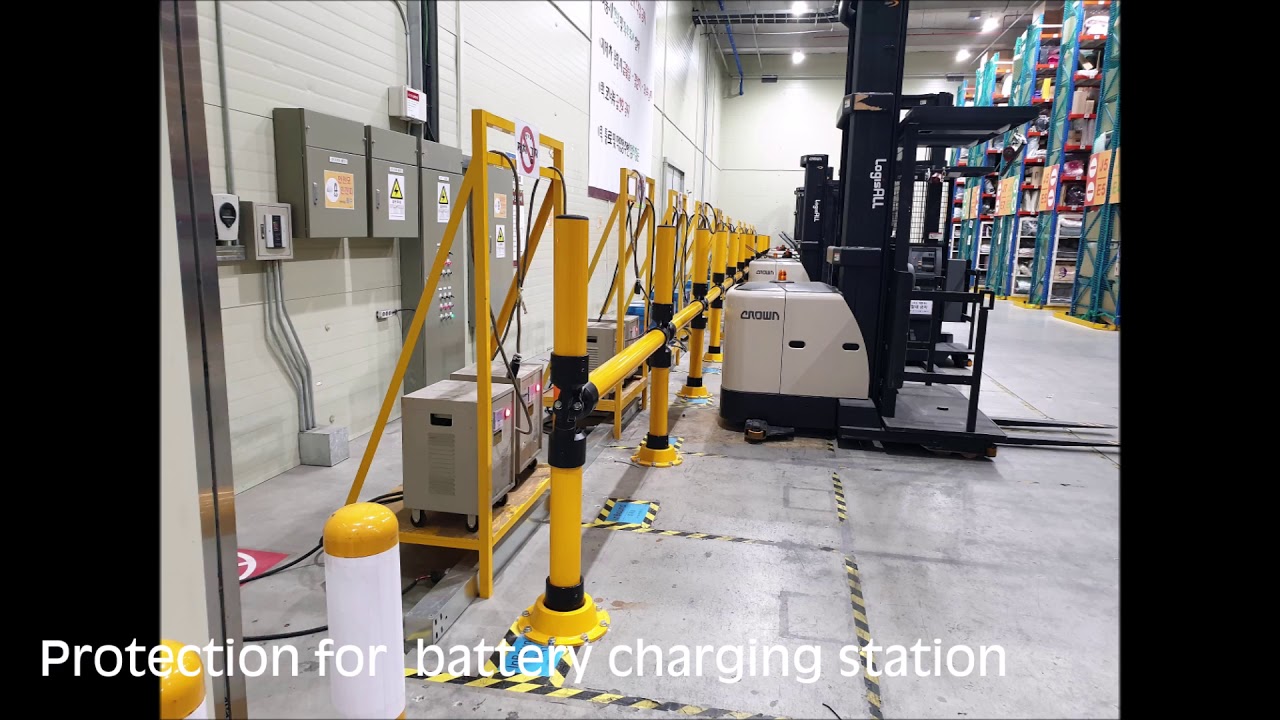 [P&F Case Study] Protection for door, battery charging station and more  피엔에프 설치사례 스윙텍터