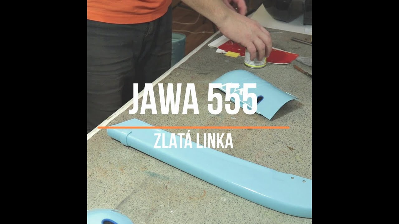 linkování JAWA 555 ukázka / pinstriping veteran