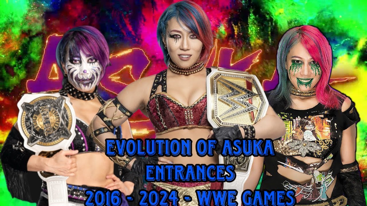 Evolution of Asuka entrances 2016-2024 wwe games