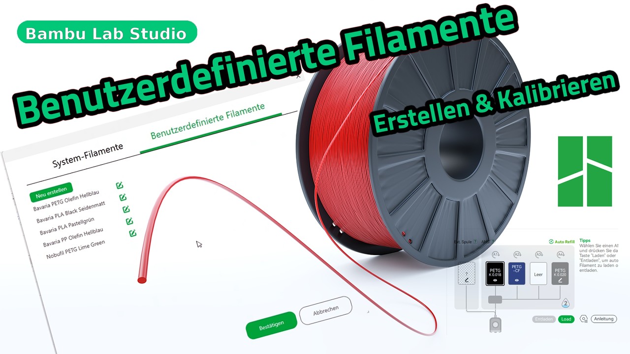 Die ultimative Anleitung: Benutzerdefinierte Filament & Kalibrierung in Bambu Lab Studio