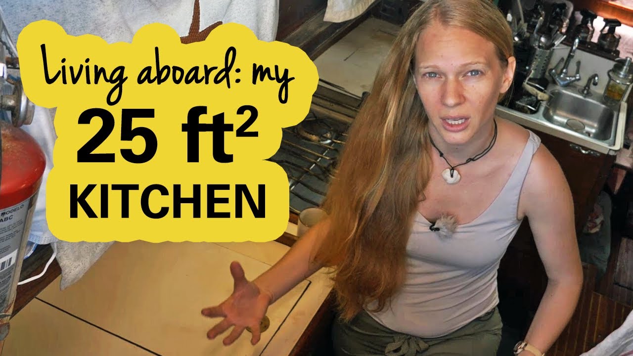 Boat Galley/Kitchen Tour - Floating Tiny House