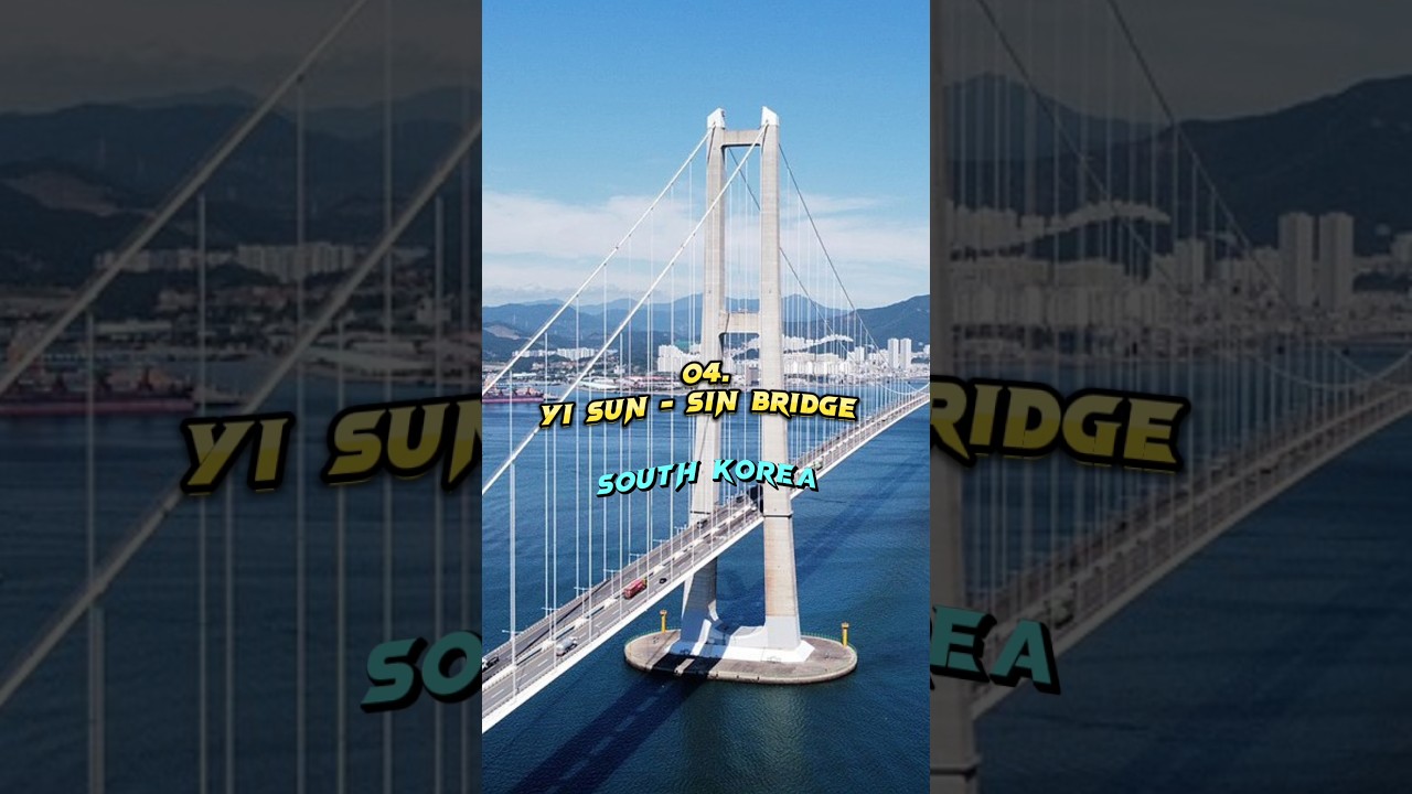 Top 5 Longest Suspension Bridges In The World 🌎 #Shorts #bridge #intheworld #top5 #viralshorts