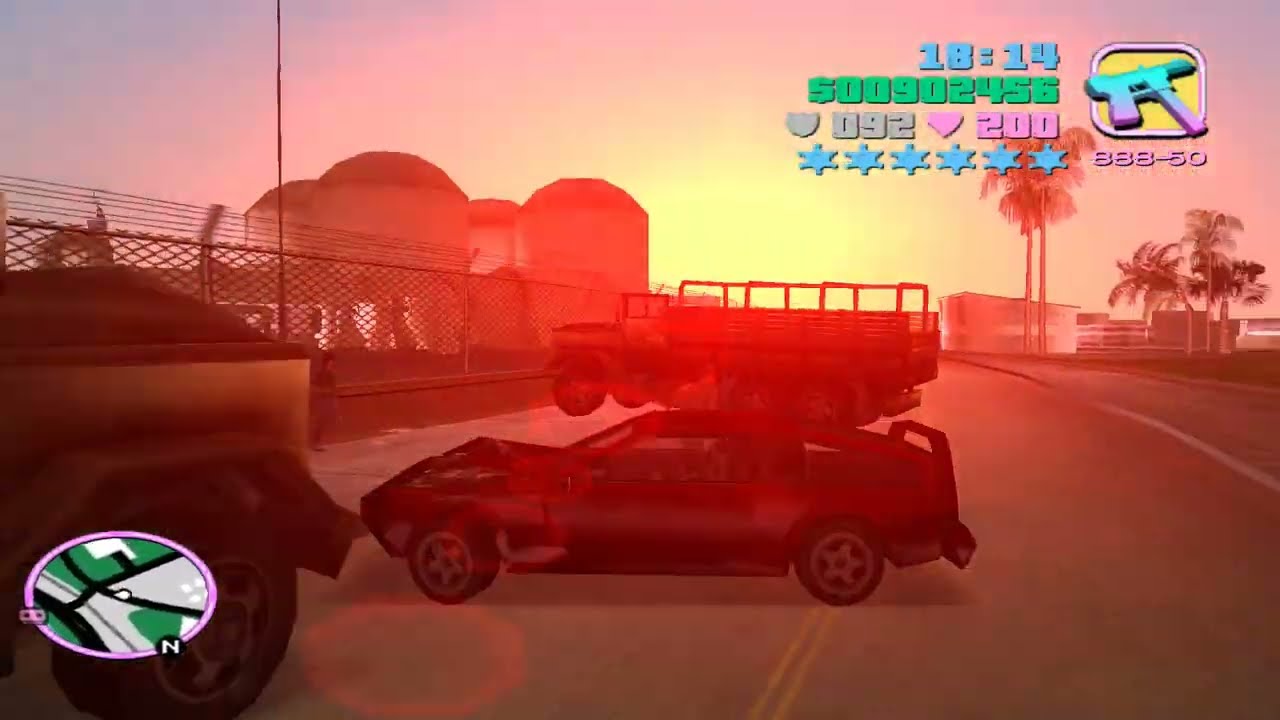 Gta vice city escapando de la policía por todas las islas termina con un final fail