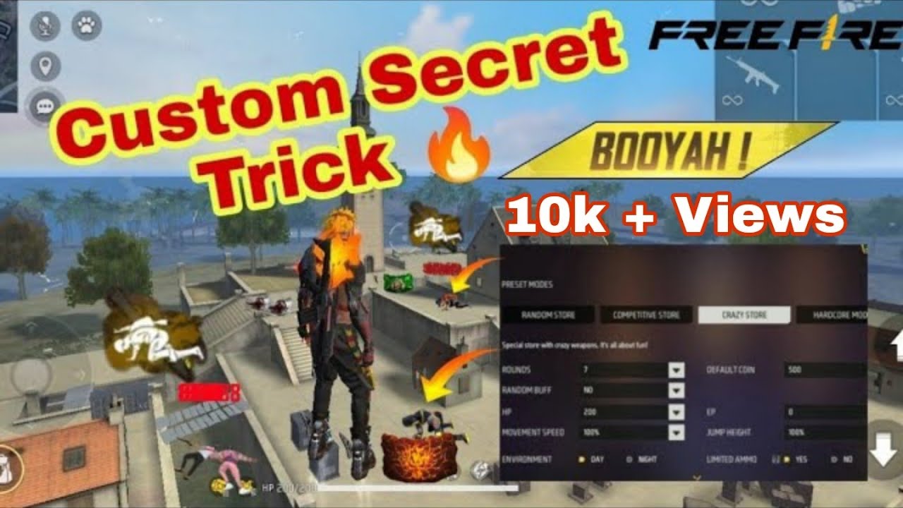 How To Play Crazy Mode In Clash Squad Custom Room | How To Create Custom | Custom Secret Tricks FF
